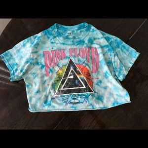 Tie Dye Pink Floyd Crop top